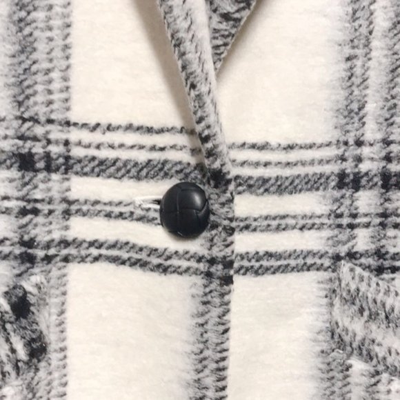 NWT RACHEL ZOE Black and White Plaid Coat - Picture 7 of 8